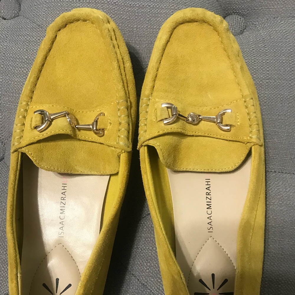 Isaac Mizrahi Live Mustard Moccasins